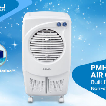 Bajaj PMH 25 DLX 24L Personal Air Cooler For Home | DuraMarine Pump | TurboFan Technology | Portable AC | Cooler For Room