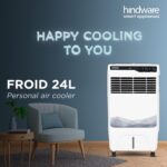Hindware Snowcrest Froid 24L Inverter Compatible Personal Air Cooler With Humidity Controller & Ice Chamber (White)