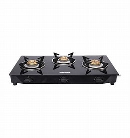 Sunflame LPG STOVE GT 3B REGAL SS Glass, Stainless Steel Manual Gas Stove  (3 Burners)