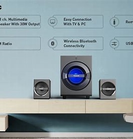 Panasonic SC-HT150GW-K 30 W, 2.1 ch Bluetooth Home Theatre